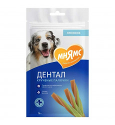 Лакомство Мнямс Dental Для Собак Крученые Палочки Ягненок и Мята 70г