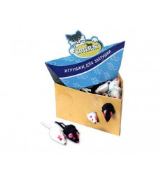 Игрушка Для Кошек Мышь Меховая 5см Hwt01-1 6шт Блистер 360365