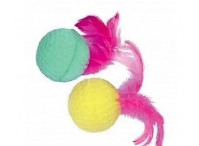 Игрушка Для Кошек Мяч с Пером Для Гольфа Spt016 Поролон 4шт 360582