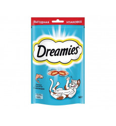 Лакомство Для Кошек Dreamies (Дримс) Лакомые Подушечки Лосось 140г (1*12)