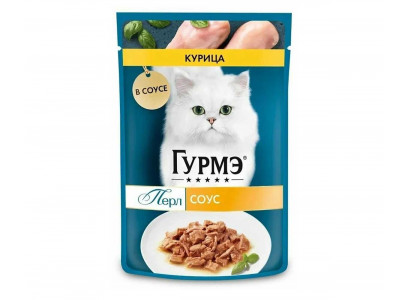 Влажный Корм Гурмэ Перл Для Кошек Курица в Соусе 75г (1*26) 