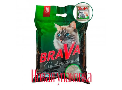 Наполнитель Для Кошачьего Туалета BraVa (Брава) Комкующийся Универсальный 10л 