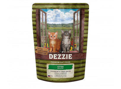 Сухой Корм Dezzie (Деззи) Для Котят Курица и Индейка Kitten 400г 5659100 