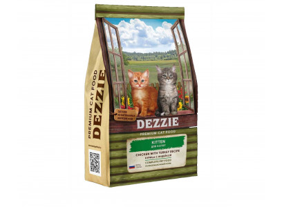Сухой Корм Dezzie (Деззи) Для Котят Курица и Индейка Kitten 10кг 5659103 