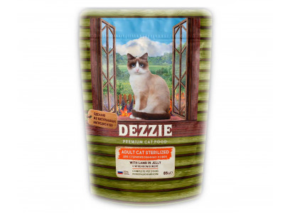 Влажный Корм Dezzie (Деззи) Для Стерилизованных Кошек Ягненок в Желе Sterilized Cat Lamb 85г 5657074 (1*12) 