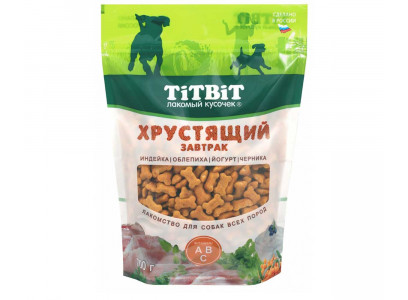 Лакомство TiTBiT (Титбит) Для Собак Завтрак Хрустящий с Индейкой 700г 024942 