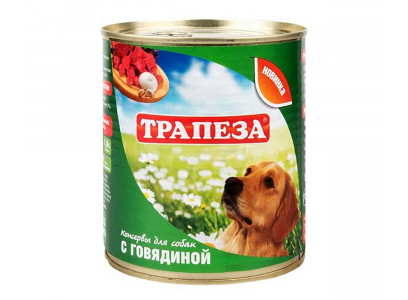 Консервы Трапеза Для Собак Говядина 350г (1*20)