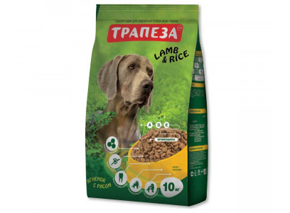 Сухой Корм Трапеза Для Собак Ягненок и Рис 10кг (1*1)