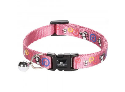 Ошейник Trixie (Трикси) Ziggi Для Кошек Нейлон 20-35см/10мм Fl1031356 Лиловый/Принт Мышки  