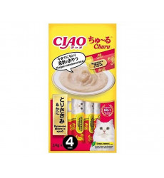 Лакомство Inaba (Инаба) Ciao Churu Для Кошек Пюре Филе Куриное и Краб 14г*4 