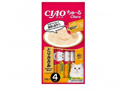 Лакомство Inaba (Инаба) Ciao Churu Для Кошек 14г*4 Пюре Филе Куриное 