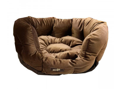 Лежанка Для Кошек и Собак Мелких Пород Brava (Брава) Теона 67*60*26см Мебельный Бархат 10538 