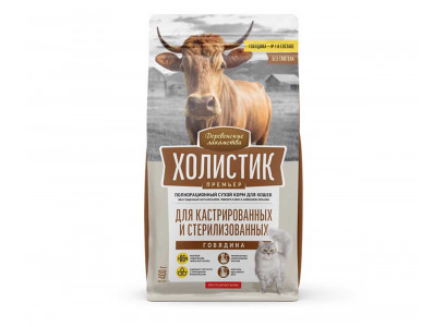 Сухой Корм Деревенские Лакомства Для Стерилизованных Кошек Говядина Холистик Премьер 400г 79213188 