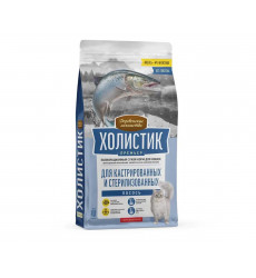 Сухой Корм Деревенские Лакомства Для Стерилизованных Кошек Лосось Холистик Премьер 400г 79213232