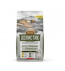 Сухой Корм Деревенские Лакомства Для Стерилизованных Кошек Утка Холистик Премьер 400г 79213201