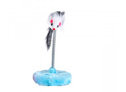 Игрушка Для Кошек Мышка На Пружинке 31019-0165 20,5см Мех 