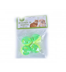 Игрушка Для Кошек Шарики с Колокольчиком Набор 4шт 31019-0164 3,5см
