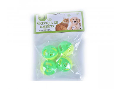 Игрушка Для Кошек Шарики с Колокольчиком Набор 4шт 31019-0164 3,5см