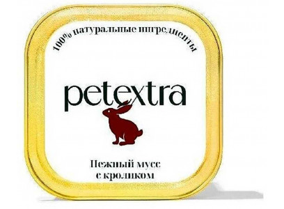 Влажный Корм Petextra (Петэкстра) Для Кошек Кролик Нежный Мусс 100г (1*16) 