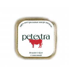 Влажный Корм Petextra (Петэкстра) Для Кошек Говядина Нежное Суфле 100г (1*16)