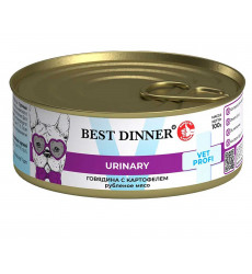 Консервы Best Dinner (Бест Диннер) Для Собак При Мочекаменной Болезни Говядина и Картофель Exclusive Urinary 100г 7672