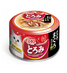 Консервы Inaba (Инаба) Ciao Toromi Для Кошек Филе Курицы и Тунец Магуро с Кацуобуси в Бульоне 80г (1*24)