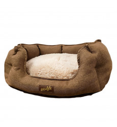 Лежак Для Кошек и Собак Мелких Пород Brava (Брава) Lider 68*55*24 10667 Коричневая