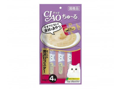 Лакомство Inaba (Инаба) Ciao Churu Для Кошек Пюре Тунец Магуро и Лобстер 14г*4  