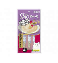 Лакомство Inaba (Инаба) Ciao Churu Для Кошек Пюре Тунец Магуро и Лобстер 14г*4 