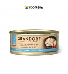Консервы Для Кошек Grandorf (Грандорф) Куриная Грудка и Креветки 70г 2659к