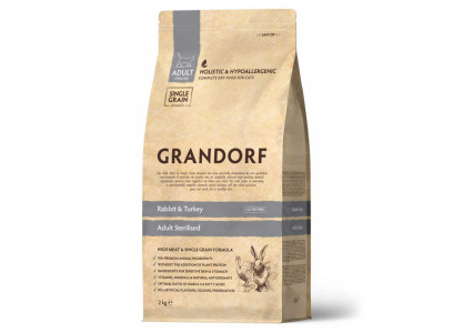 Сухой Корм Grandorf (Грэндорф) Cat Sterilised Rabbit&Turkey Для Стерилизованных Кошек Кролик и Индейка 2кг1249 