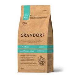 Сухой Корм Grandorf (Грэндорф) Dog Probiotic Med&Maxi Для Собак Средних и Мелких Пород 4-Мяса 1кг 1119 