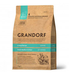 Сухой Корм Grandorf (Грэндорф) Dog Probiotic Med&Maxi Для Собак Средних и Крупных Пород 4-Мяса 3кг 1126 