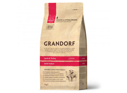 Сухой Корм Grandorf (Грэндорф) Cat Indor Lamb&Turkey Для Домашних Кошек Ягненок и Индейка 2кг 1225 