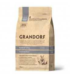 Сухой Корм Grandorf (Грэндорф) Cat Sterilised Rabbit&Turkey Для Стерилизованных Кошек Кролик и Индейка 400г 1232
