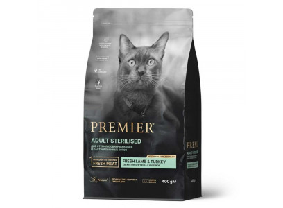 Сухой Корм Premier (Премьер) Cat Sterilised Lamb&Turkey Для Стерилизованных Кошек Ягненок и Индейка 400г1645 