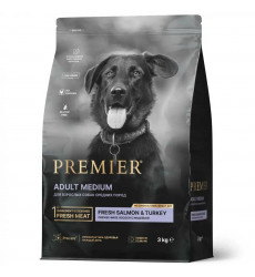 Сухой Корм Premier (Премьер) Dog Medium Salmon&Turkey Для Собак Средних Пород Лосось и Индейка 3кг 1560