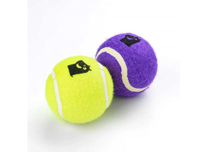 Игрушка Mr.Kranch (Мистер Кранч) Для Собак Теннисный Мяч Средний 6,3см 2шт Желтый/Фиолетовый 