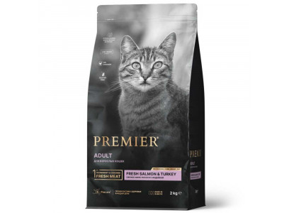 Сухой Корм Premier (Премьер) Cat Adult Salmon&Turkey Для Кошек Лосось и Индейка 400г 1430 