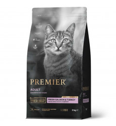 Сухой Корм Premier (Премьер) Cat Adult Salmon&Turkey Для Кошек Лосось и Индейка 2кг 1676