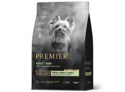 Сухой Корм Premier (Премьер) Dog Mini Lamb&Turkey Для Собак Мелких Пород Ягненок и Индейка 3кг 1478  