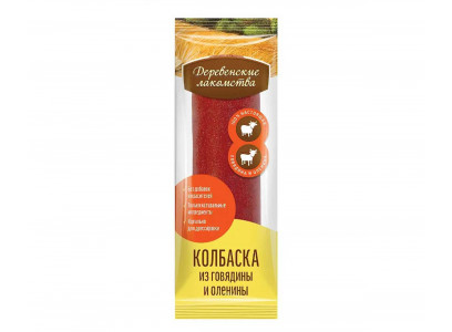 Лакомство Деревенские Лакомства Для Собак Мини Колбаски Говядина и Оленина 8г 79842316 