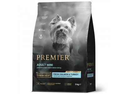 Сухой Корм Premier (Премьер) Dog Mini Salmon&Turkey Для Собак Мелких Пород Лосось и Индейка 3кг 1546  