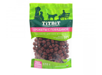 Лакомство TiTBiT (Титбит) Для Собак Крокеты с Говядиной Xxl 370г 024355 
