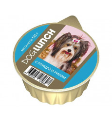 Консервы Dog Lunch (Дог Ланч) Для Собак Птица и Рис Крем-Суфле 125г (1*10) 9607