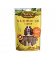 Лакомство Деревенские Лакомства Для Собак Кальциевая Косточка с Кроликом 90г 79214949