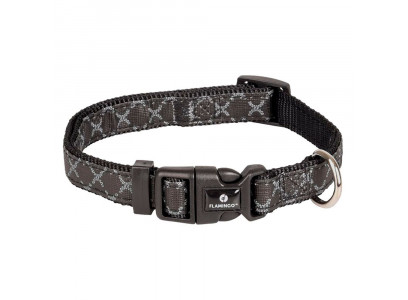 Ошейник Для Собак Мелких Пород Flamingo (Фламинго) Odin XS 20-35см/10мм Черный Fl520162 