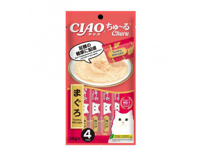Лакомство Inaba (Инаба) Ciao Churu Для Кошек  Пюре Тунец 14г*4  