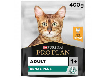 Сухой Корм Pro Plan (ПроПлан) Для Кошек Для Поддержания Здоровья Почек Курица Adult Renal Plus Chicken 400г 