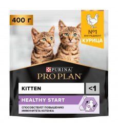 Сухой Корм Pro Plan (ПроПлан) Для Котят Курица Kitten Chicken Healthy Start 400г